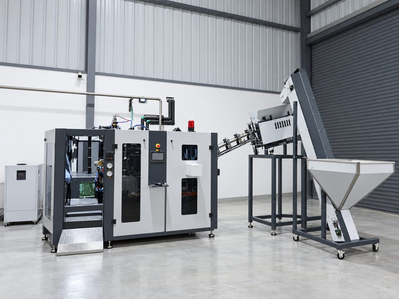 A blow-moulding machine on the Geocel line