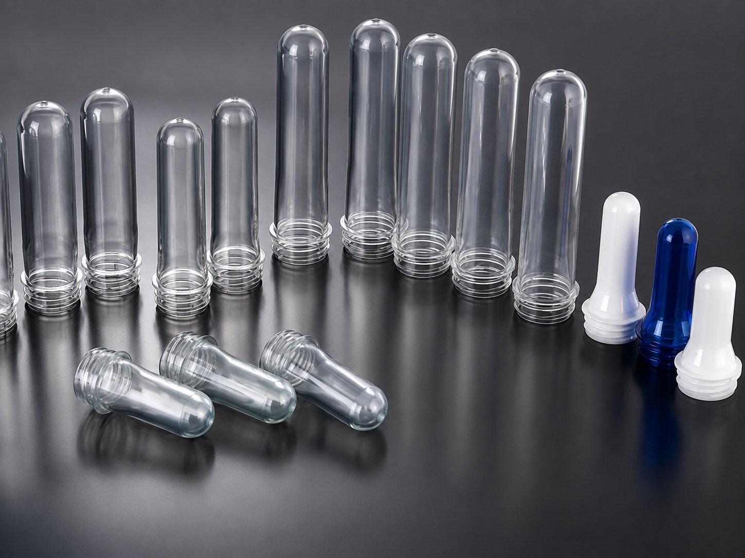 PET preforms in multiple neck finishes